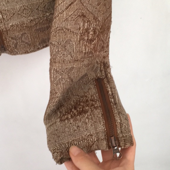 Free People Brown Distressed Moto Jacket - Picture 7 of 8